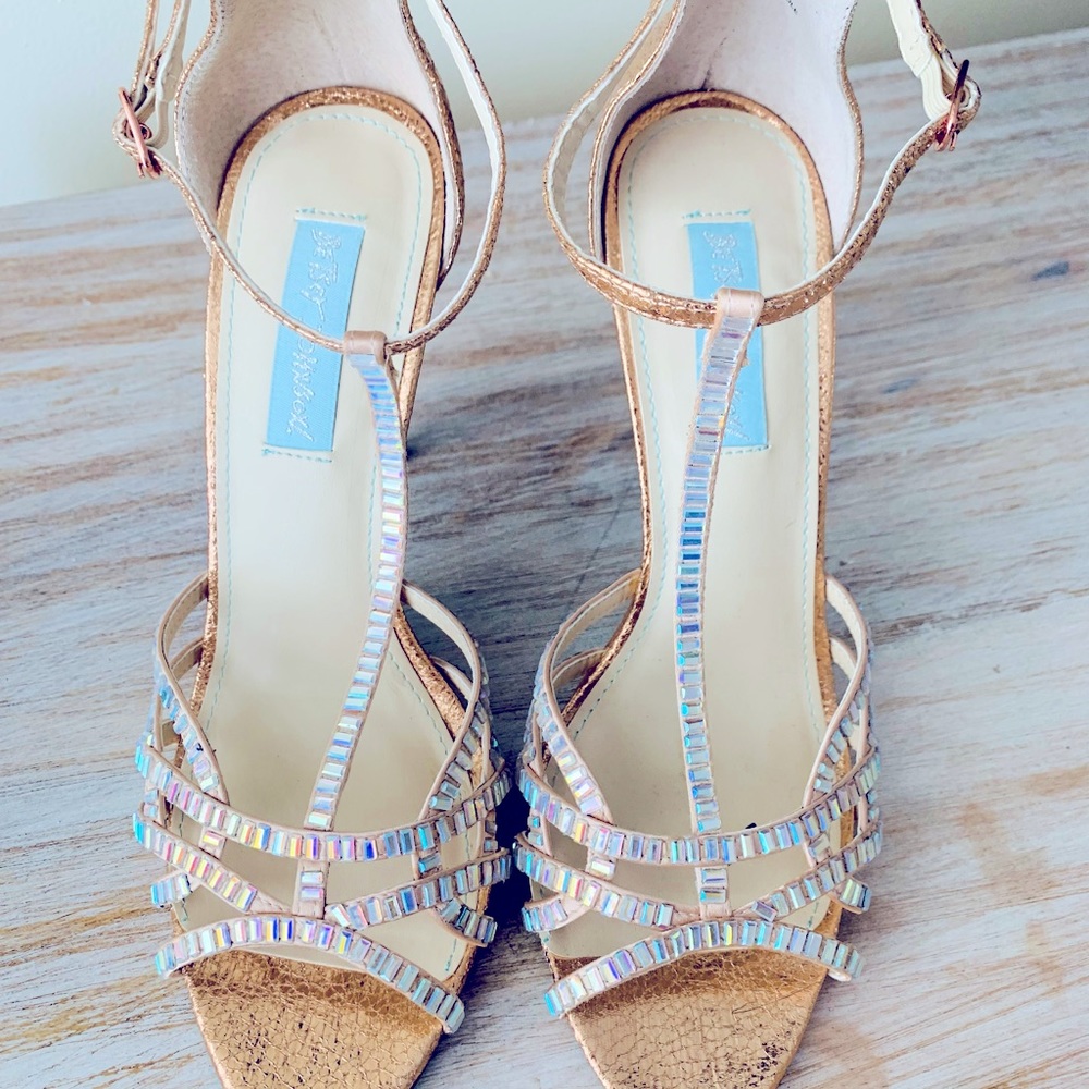Betsey Johnson Rose gold high heels